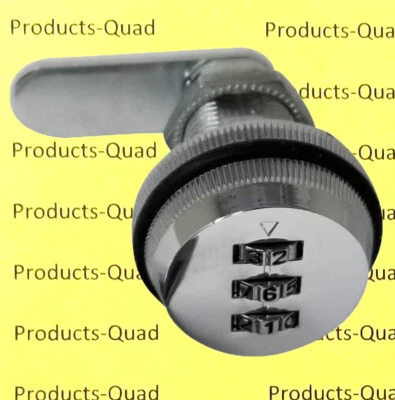 ADMIRAL LOCKS 1x Silver 1-1/8" Combination Cam Lock 3 Digit Security Cabinet Mail Box Drawer