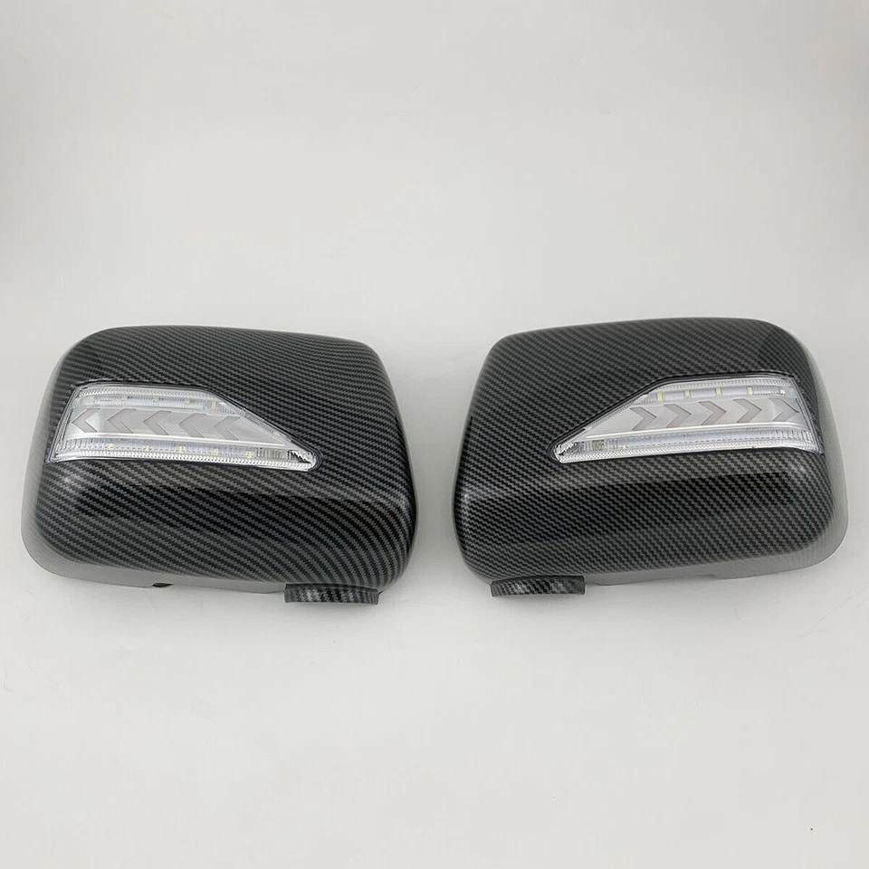 Black Carbon Side Led Light Mirror Cover Molding Trims For 1998-2003 LEXUS RX300 - Изображение 4 из 4