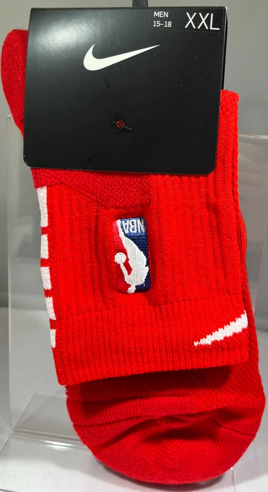 Nike NBA Authentics Ankle Socks - Red/White - XXL (Men Size 15-18) - PSK649-657