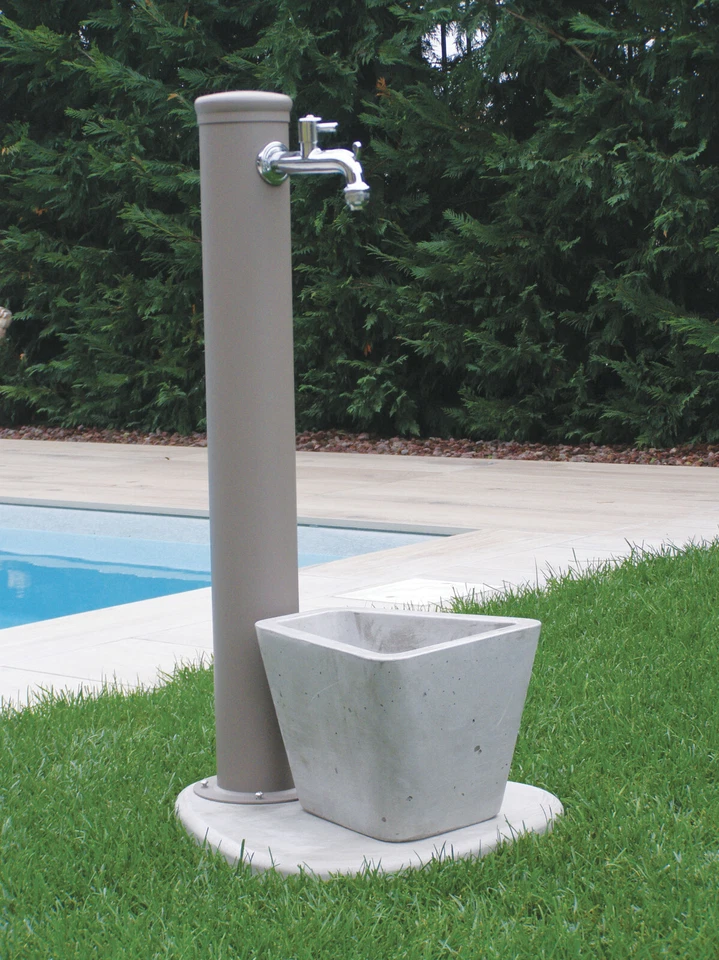 Wasserzapfstelle H 85 cm Edelstahl Wasserzapfsäule Brunnen Standbrunnen Art 81TO