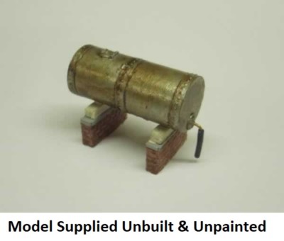 Resin Heizöl Lagertank auf Ziegelstützen - Maßstab 1/72 20 mm. AHS14