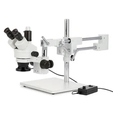AmScope 3.5X-90X Trinocular Stereo Microscope with 144-LED Ring Light
