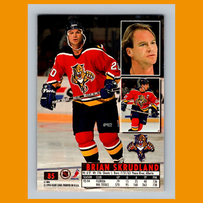 Brian Skrudland #85 1994 Fleer Ultra Florida Panthers Hockey Card