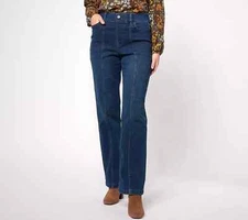Denim & Co Cozy Touch Denim  Relaxed Straight Jean  A616654