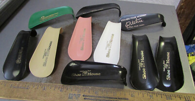 vintage set of Little Red Shoe House plastic shoe horn, Ritchie shoe  horn