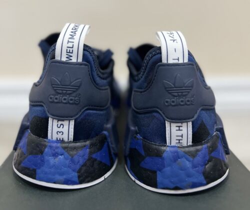Adidas NMD R1 Geometric Camo Blue Boost Casual Shoes Mens Kids Size US 6 New ✅ - Picture 11 of 13
