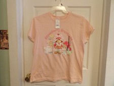 WOMEN'S TEEN Juniors VINTAGE STRAWBERRY SHORTCAKE T-shirt MEDIUM NEW WITH TAGS