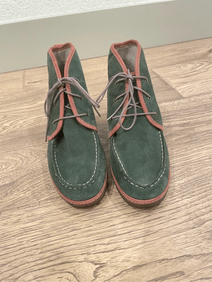 Botas al tobillo Olukai Wali Forrest verde gamuza para mujer cómodas cuña chukka talla 7 Foto 3 de 4