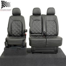 Vw Crafter Front Seat Covers Leatherette (2025 Onwards) Black 1156