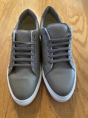 sarah flint gray leather sneakers