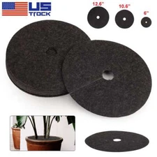12Pcs Non- Woven Tree Mulch Ring Round Weed Barrier Tree Protection Weed Mats