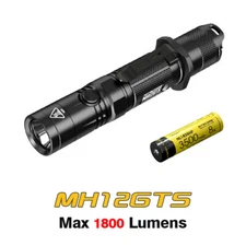 NiteCore MH12GTS LED USB Rechargeable Flashlight Torch + Battery