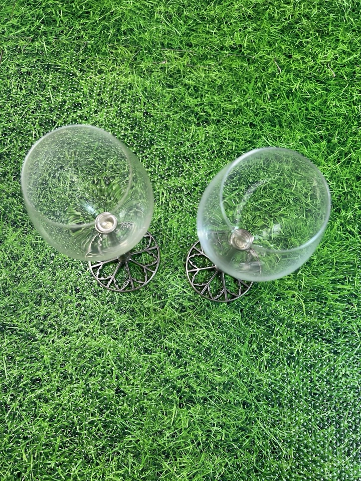 Copas de vino Royal Selangor vintage para peltre y cristal alemán V&A x 2 Foto 3 de 4