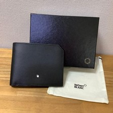Portafoglio Montblanc Bifold Nero Made in Italy Pelle Unisex