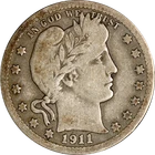 1911-S Barber Quarter