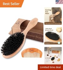 Boar Bristle Hair Brush for Women Men Kid, Soft Natural Bristles Brush for Th...