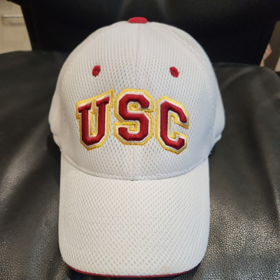 #ad Top Of The World USC Trojans Hat Cap Mens Fitted One Fit OSFM White NCAA $12.99