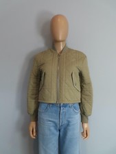 Christian Dior Beige Quilted Macrocannage Bomber Jacket Size F 34/US 2