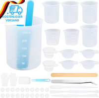 Silikonbecher Zum GießEn, 30&100&250 Ml Silikon Messbecher Set, Mit Mischbecher