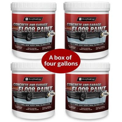 #ad Professional Epoxy Floor Paint Kit Acrylic Concrete Coating for Garage，4 Gallon $239.99