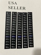 5LCD Adhesive Strip Flat Thermometer Stick-on For Brew Window Fish Tank Aquarium