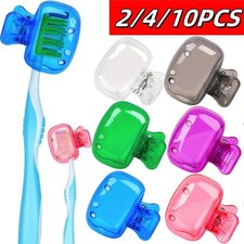 10/4/2pcs Toothbrush Head Covers Protector Cap Travel Portable Brush Pod Case