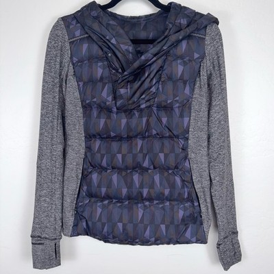 Lululemon Fluff Off Pullover in Stained Glass Love Nightfall Black Size 6