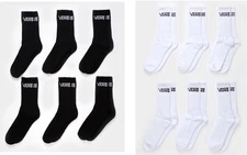 Vans 6 pack Classic Crew Socks Cotton Blend Mid Calf Crew Socks