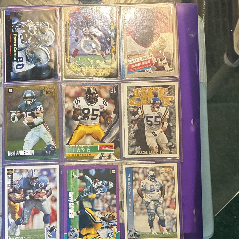 Score 1990 NFL Football Card Lot (9) All Madden Barry Sanders Peete Ball 