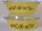 PYREX AGEE Flannel Flowers Vintage Casserole Dish