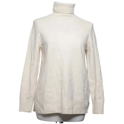 Massimo Dutti, pull à col roulé, taille : XL, blanc, cachemire/laine #QEf - Photo 1/4
