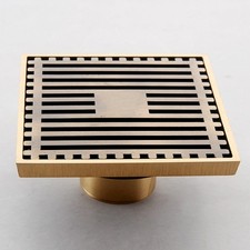 Antique Brass Floor Drain Square Bathroom Wet room Shower Drain