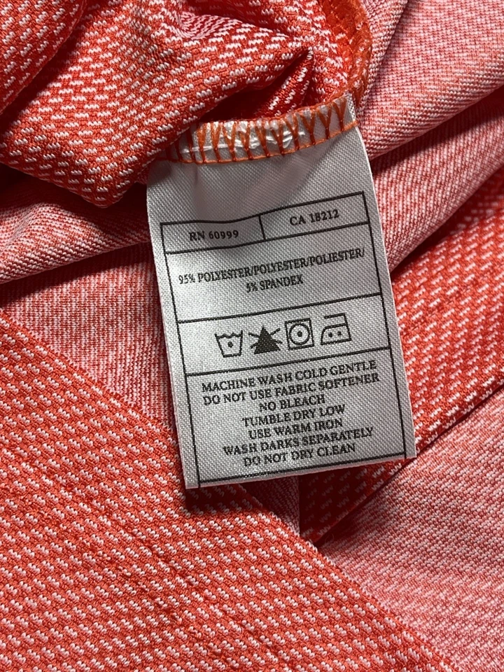 Pullover de golf antiguo XXL coral con cremallera de cuarto manga larga elástico Foto 4 de 4