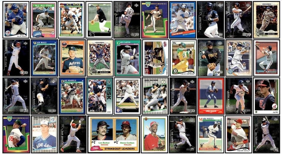 Lote mixto de 94 tarjetas deportivas de béisbol 1981-2018 Los Angeles Dodgers Foto 2 de 3