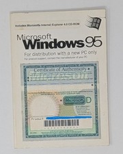 Microsoft Windows 95 English Manual Only  Product Key NO DISC