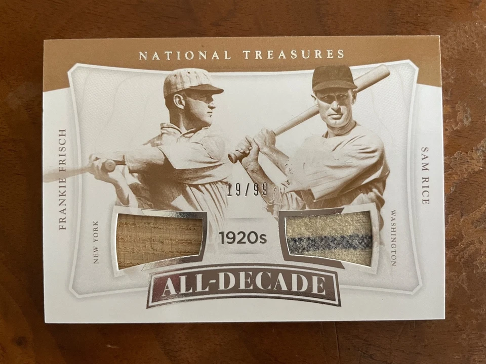 Frankie Fresh/Sam Rice Dual G.U. Reliquia tributo a Bobby Thomson 2017 NT y 2002 Foto 2 de 4