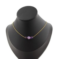 A Bijoux Collier Mit 3 Perlen Amethyst Aus Brasilien