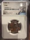 1960 Silver Proof Washington Quarter 25c NGC PF68