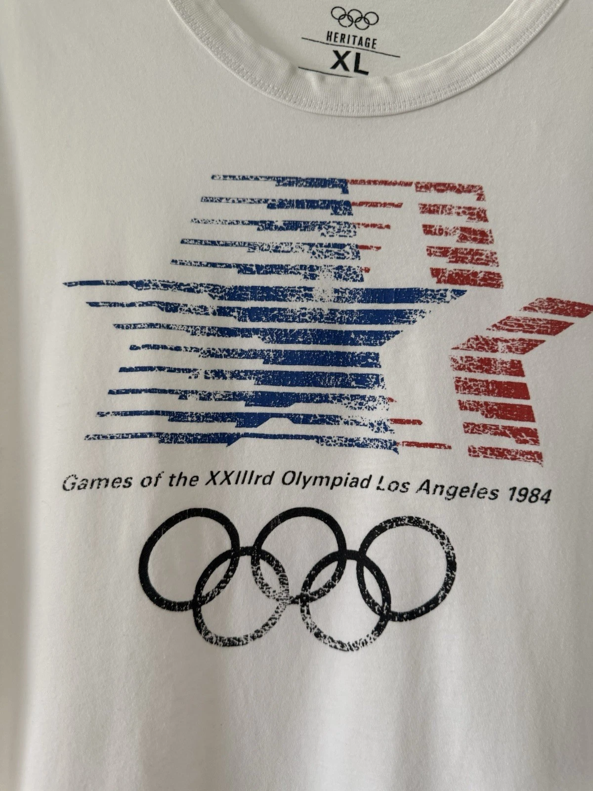 Olympic Heritage Los Angeles 1984 Olympics Oversized T Shirt XL LA84 image 2