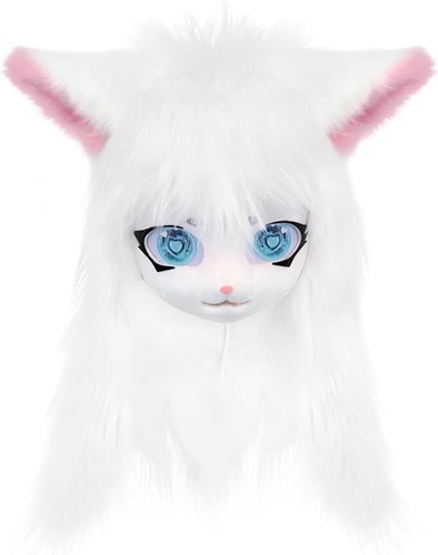 Smileternit Tierkopf Katze Fursuit Schnittmaske Halloween Maskerade Cosplay Cos... - Bild 1 von 5