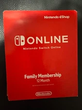 Nintendo Switch Online Eshop Family Membership 12 Months