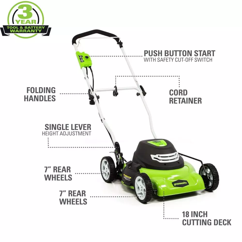 18 inch online push mower
