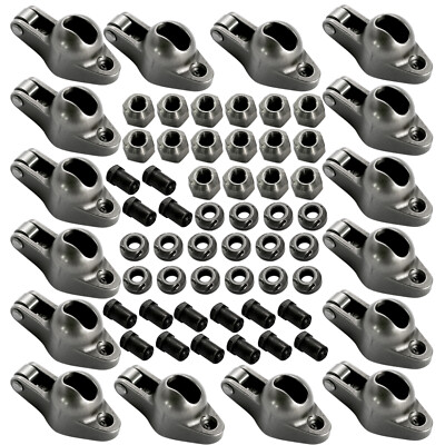 #ad #ad 16Pcs Steel Roller Rocker Arms for Small Block Chevy 350 1.6 Ratio 3 8quot; Stud New $88.00
