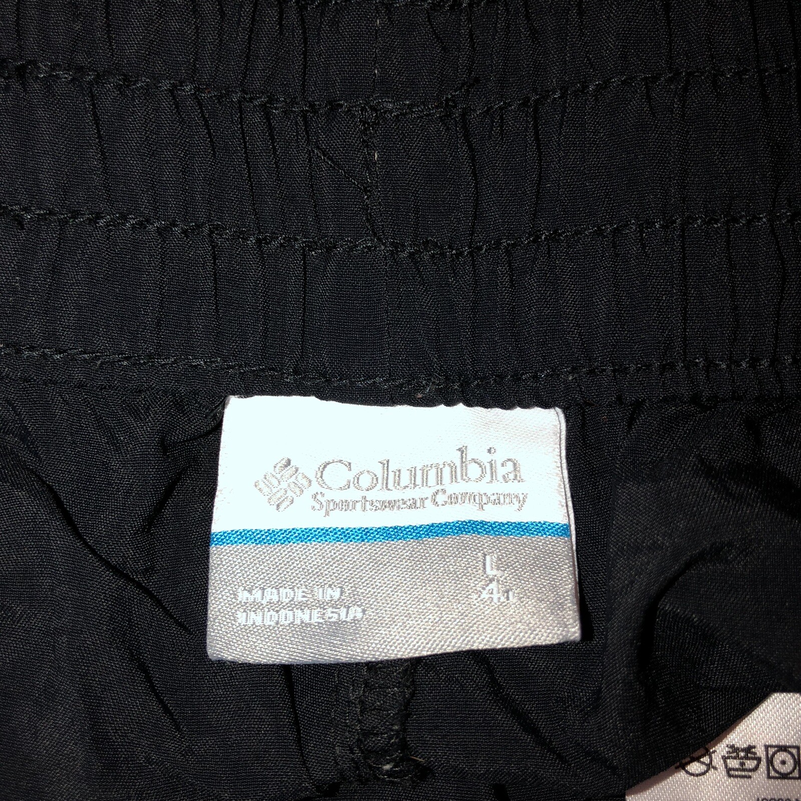 COLUMBIA Womens Black Polyamide Elastic Waist Drawstring Running Shorts Sz L thumbnail 7