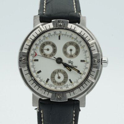 Lucien Rochat Automatic Vollkalender Men's Watch 1 17/32in Steel With Leather