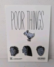 POOR THINGS - Set of 4 Original Movie Enamel PIN Alamo Drafthouse Brand New 2023