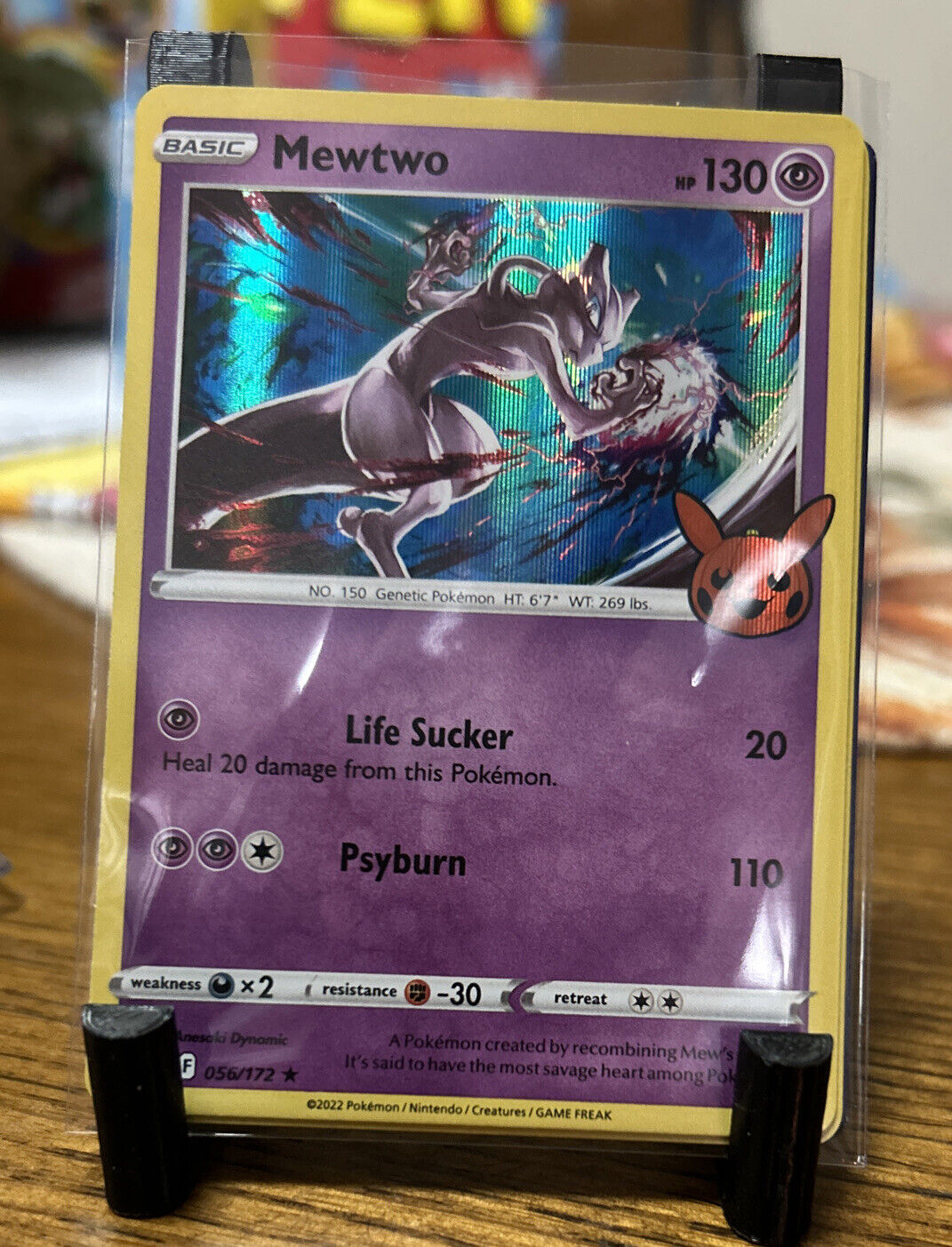 Mavin  Pokemon TCG Mewtwo 56/172 Holo Rare Card Halloween Trick Or Trade  MINT