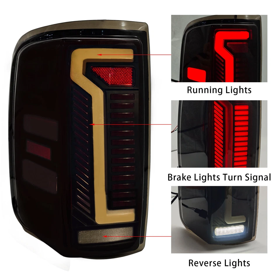 For 2004-2008 Ford F-150 LED Rear Tail Lights Turn Signal Lamps Smoked Lens - Image 2 of 4