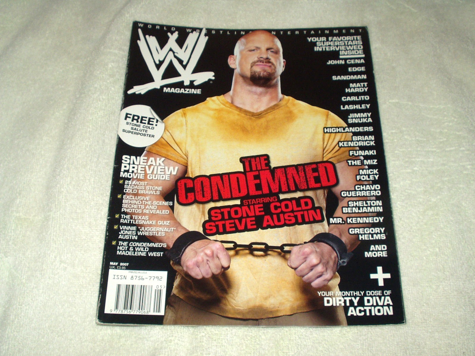 WWE Wrestling Magazine May 2007 Stone Cold Steve Austin