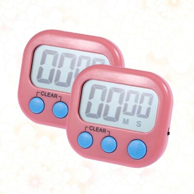 2PCS LCD Screen Digital Kitchen Cooking Timer Count Down Up Clock Loud Alarm